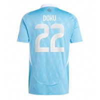 Dres Belgicko Jeremy Doku #22 Preč ME 2024 Krátky Rukáv